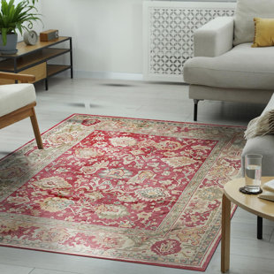 EORC Modern & Stylish Hand-Knotted Soft Cotton Wool Classic Oriental Indoor Red Rectangle Area Rugs