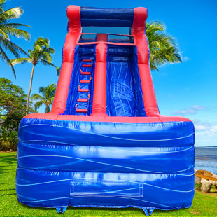 GOOSH 16' x 26' Red Concise Commercial Grade Water Slide with Splash Pool (with Blower)