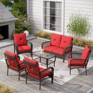ALPHAMARTS 6 Piece Deep Seating Group with Cushions