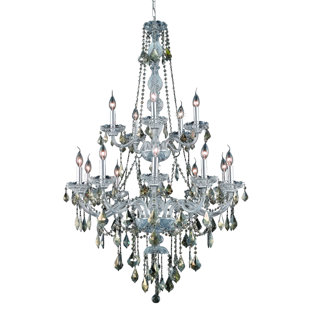 ROSDORF PARK Lincolndale 15 - Light Dimmable Tiered Chandelier
