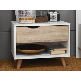 NORDEN HOME Himes 1 Drawer Bedside Table