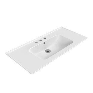 CeraStyle By Nameeks 18.6'' Ceramic Rectangular Bathroom Sink with Overflow