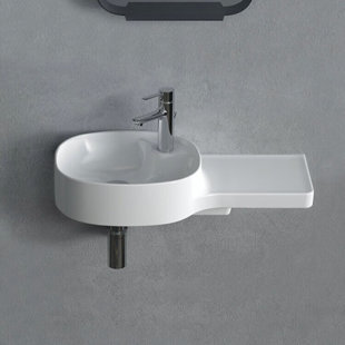 CeraStyle By Nameeks 12.5'' Ceramic Rectangular Bathroom Sink with Overflow