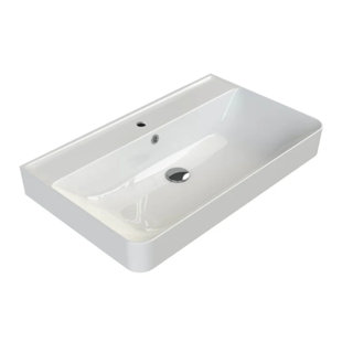 CeraStyle By Nameeks Hera 18.8'' Ceramic Rectangular Bathroom Sink with Overflow