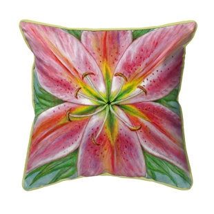 BETSY DRAKE INTERIORS Lily Indoor/Outdoor Reversible Throw Pillow