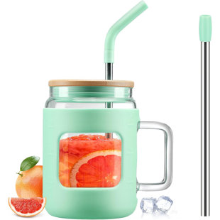 Inisep 24oz. Glass Water Bottle with Straw