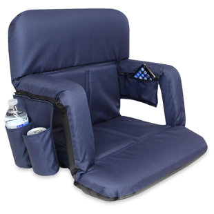 KHOMO GEAR Stadium and Seat Chair with Padded Reclining Cushion and Armrest and Carry Straps