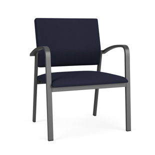 LESRO Newport Waiting Reception Wide Guest Chair Metal Frame
