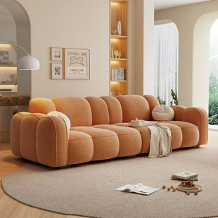 GEMEZO French Cream Style Modern Simple Sofa 82.68'' Upholstered Sofa