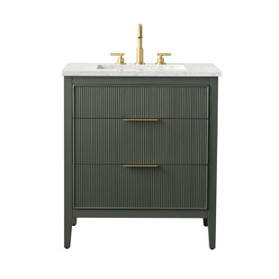 JOSS & MAIN Galya 30'' Single Bathroom Vanity with Engineered Stone Top