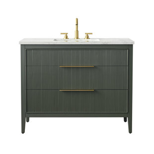 SUDIO DESIGN Emma 42'' Single Bathroom Vanity with Engineered Stone Top