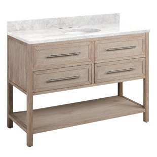 SIGNATURE HARDWARE 48" Robertson Single Bathroom Vanity Set with Oval Undermount Sink
