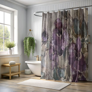 MENTIONEDYOU Floral Shower Curtain