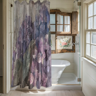 MENTIONEDYOU Floral Shower Curtain