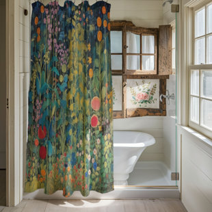 MENTIONEDYOU Floral Shower Curtain