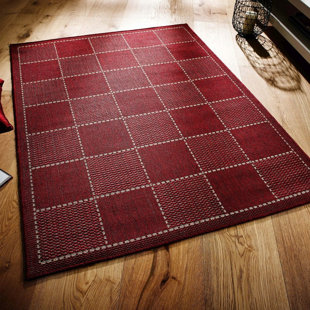 WADE LOGAN Mjej Flatweave Anti Slip Red Area Rug