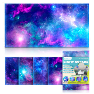 OCTO LIGHTS Fluorescent Light Covers For Ceiling Lights - Magnetic Classroom Light Filters - Astronomy