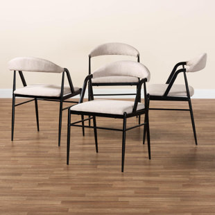 GEORGE OLIVER Baxton Studio Orrin Modern Industrial 4-Piece Dining Chair Set (Set of 4)