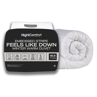 NIGHTCOMFORT Night Comfort Embossed Stripe Extreme Winter 16.5 Tog Duvet