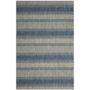 LONGSHORE TIDES Johana Looped Grey/Navy Rug