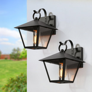 NEWWORLDDECOR Lanston Wrought Iron Wall Light (Set of 2)