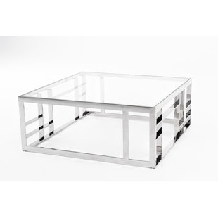 VIG FURNITURE Terni Stainless Steel Frame Coffee Table