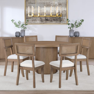 STEVE SILVER FURNITURE Colvin Oak Wood Dining Set