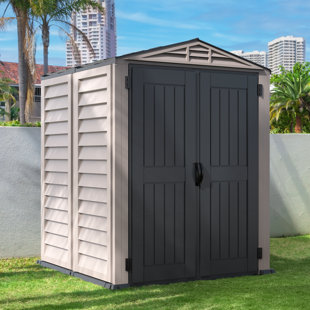 DURAMAX BUILDING PRODUCTS Yardmate Plus 5 ft. W x 5 ft. D Plastic Storage Shed