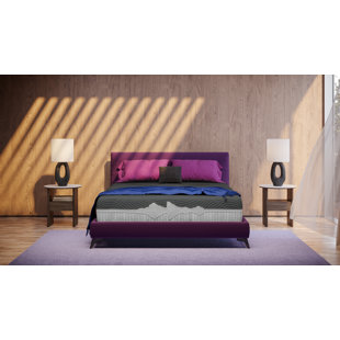 GoodVibeSleep Calm 11.5'' Medium Charcoal Infused Hybrid Mattress and Adjustable Base