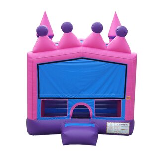 JumpOrange Princess Tiara Commercial Grade Bounce House for Kids (with Blower)