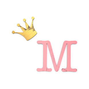 LETTER2WORD Initial with Crown Personalization Letters