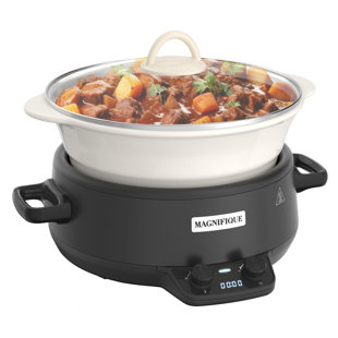 Homecookin 5 Qt. Round Slow Cooker with Stone Ware Insert