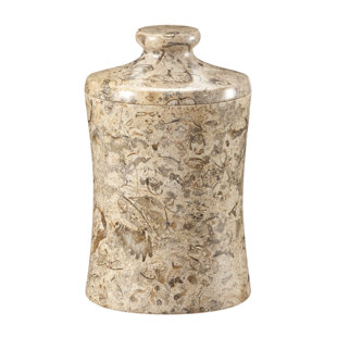 DESIGNS BY MARBLE CRAFTERS Vinca Fossil Stone Canister