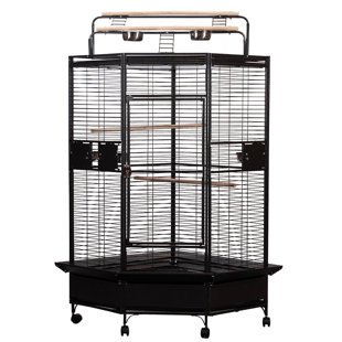 TUCKER MURPHY PET™ Chrstina 73.5'' Iron Flat Top Flight Cage with Wheels