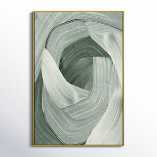 JOSS & MAIN Enriched Emerald - Floater Frame Graphic Art Print on Canvas