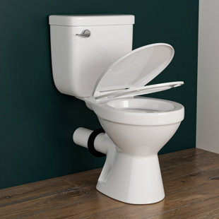 MACERATINGFLO Rear Outlet Toilet With Powerful Flush & Space-Saving Design, 7" Rough-in Back Discharge