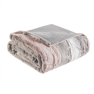Gracie Mills Shawn Ovresized Plush Faux Fur Bed Throw