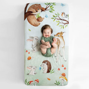 ROOKIE HUMANS Enchanted Forest 100% Cotton Fitted Crib Sheet