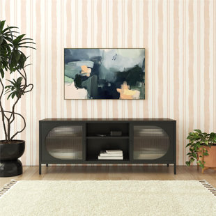 MR. KATE Luna TV Stand with Fluted Glass for 65" TVs