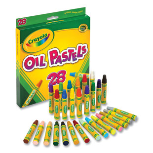CRAYOLA LLC Oil pastels, jumbo-sized stick with tapered point, 28/pack