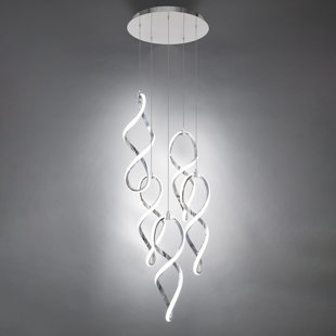 DWELED Interlace Round 5 - Light LED Cluster Pendant