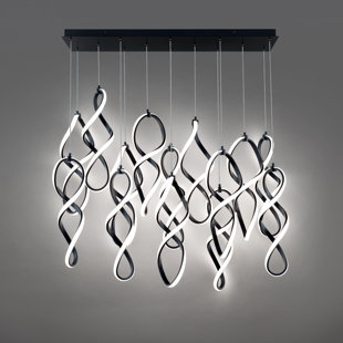 DWELED Interlace Linear 14 - Light LED Cluster Pendant