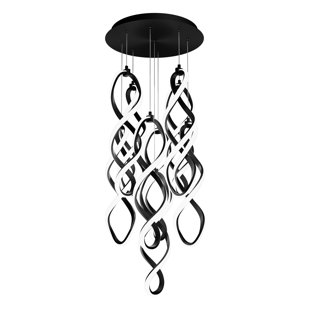 DWELED Interlace Round 9 - Light LED Cluster Pendant