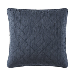 INDIGO HILL BY HIEND ACCENTS Cotton Comfort Solid Color Classic Chic Casual Modern Rustic Cotton Euro Sham 27x27 inch