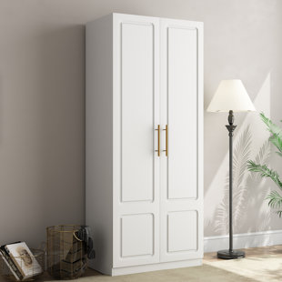 WINSTON PORTER Michigan 71'' H x 31'' W Modern White Wardrobe Armoire