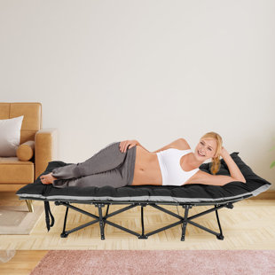 DREAMDWELL HOME Folding Camping Cot with Mattress and Carry Bag for Camping Office Outdoor Travel Sleep Over Emergency Shelter temporary sleeping solution