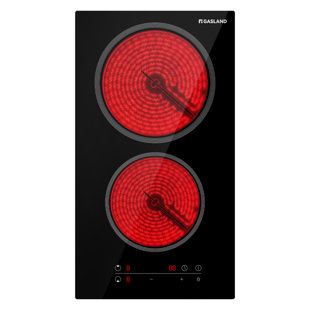 Gaslandchef 12 in. Electric Stove Ceramic Surface Radiant Cooktop in Black with 2-Elements
