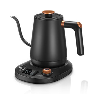 Aiheal Electric Gooseneck Water Kettle, 1200W Rapid Heating,LCD Display,0.8L