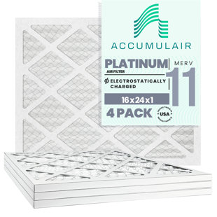 Accumulair Universal Air Filter for Furnace (Set of 4)