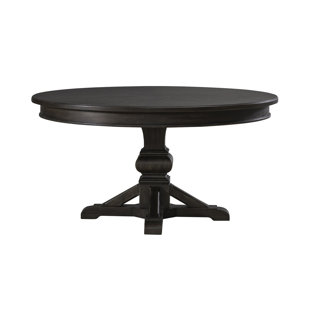 CANORA GREY Trelawny Round Pedestal Table w/ 12" Removable Leaf